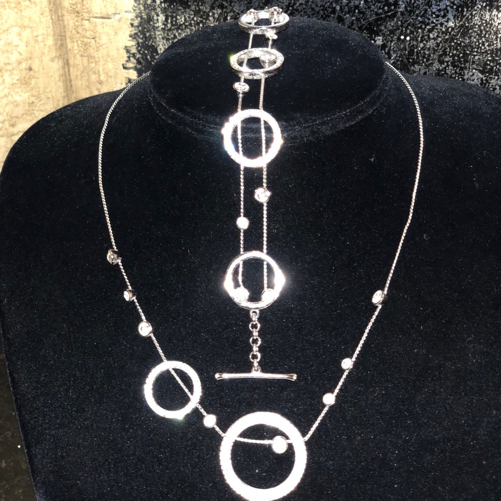 Swarovski crystal necklace/bracelet/earrings.
